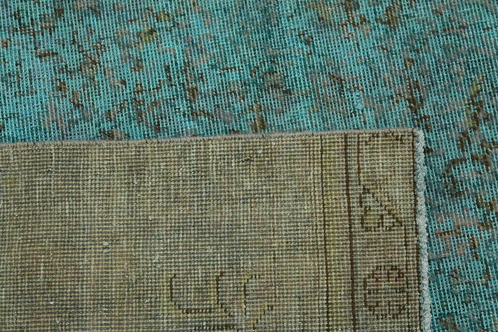 9x12 Turquoise Overdyed Groot Vloerkleed photo buy