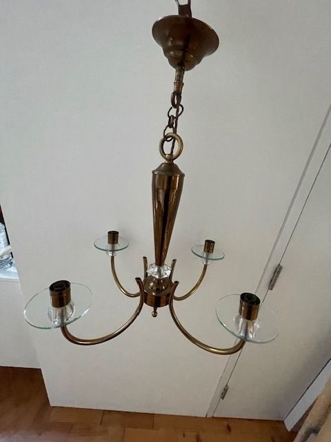 Pair Of Elegant Vintage Ceiling Lights   Rose Gold/Bronze Metal photo 495.0