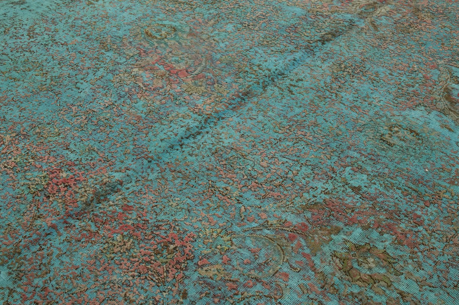 Grand tapis turquoise surdéteint 9x13 photo 2627.0