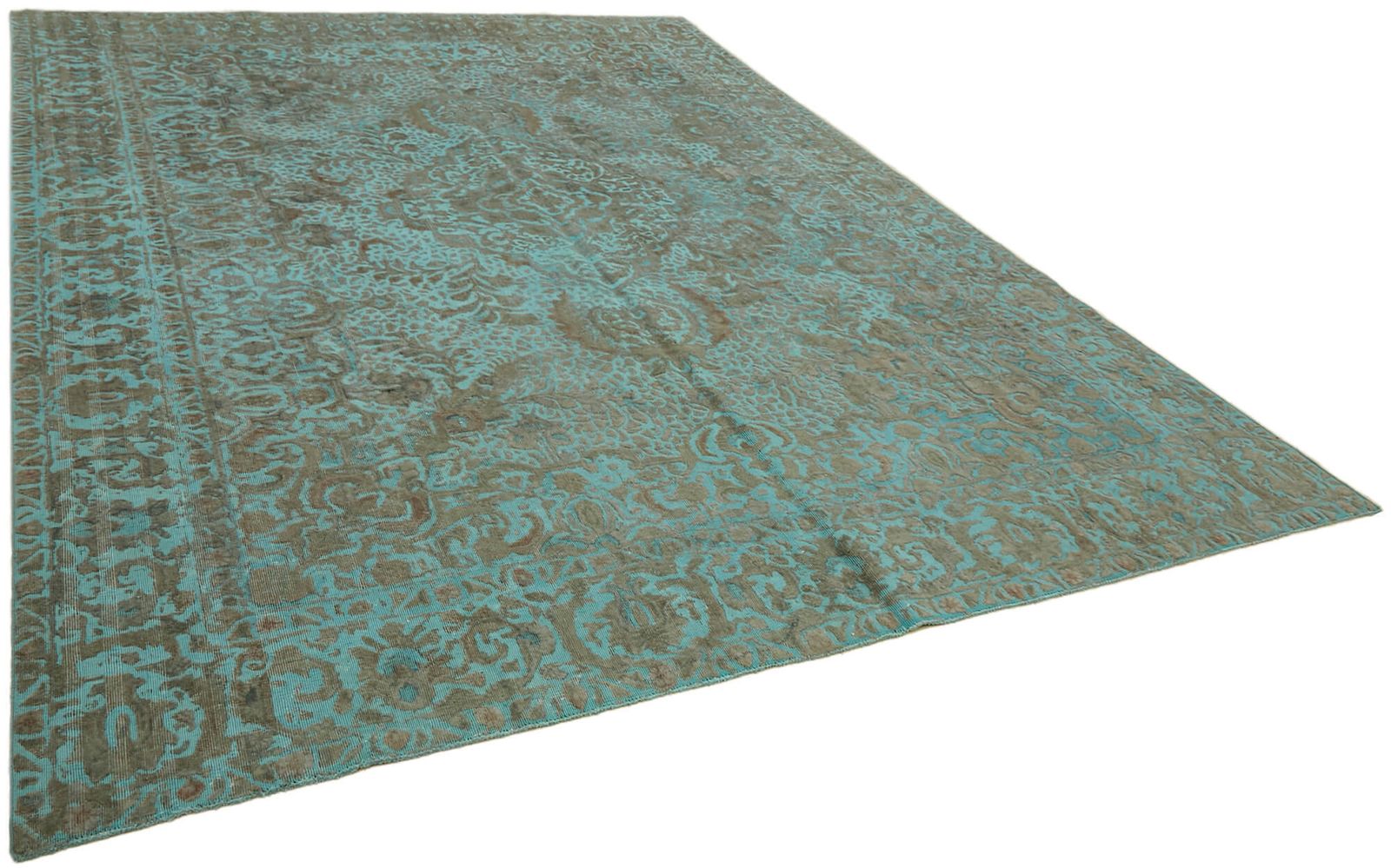 Tapis grande taille turquoise overdyed 10x12 photo furniture