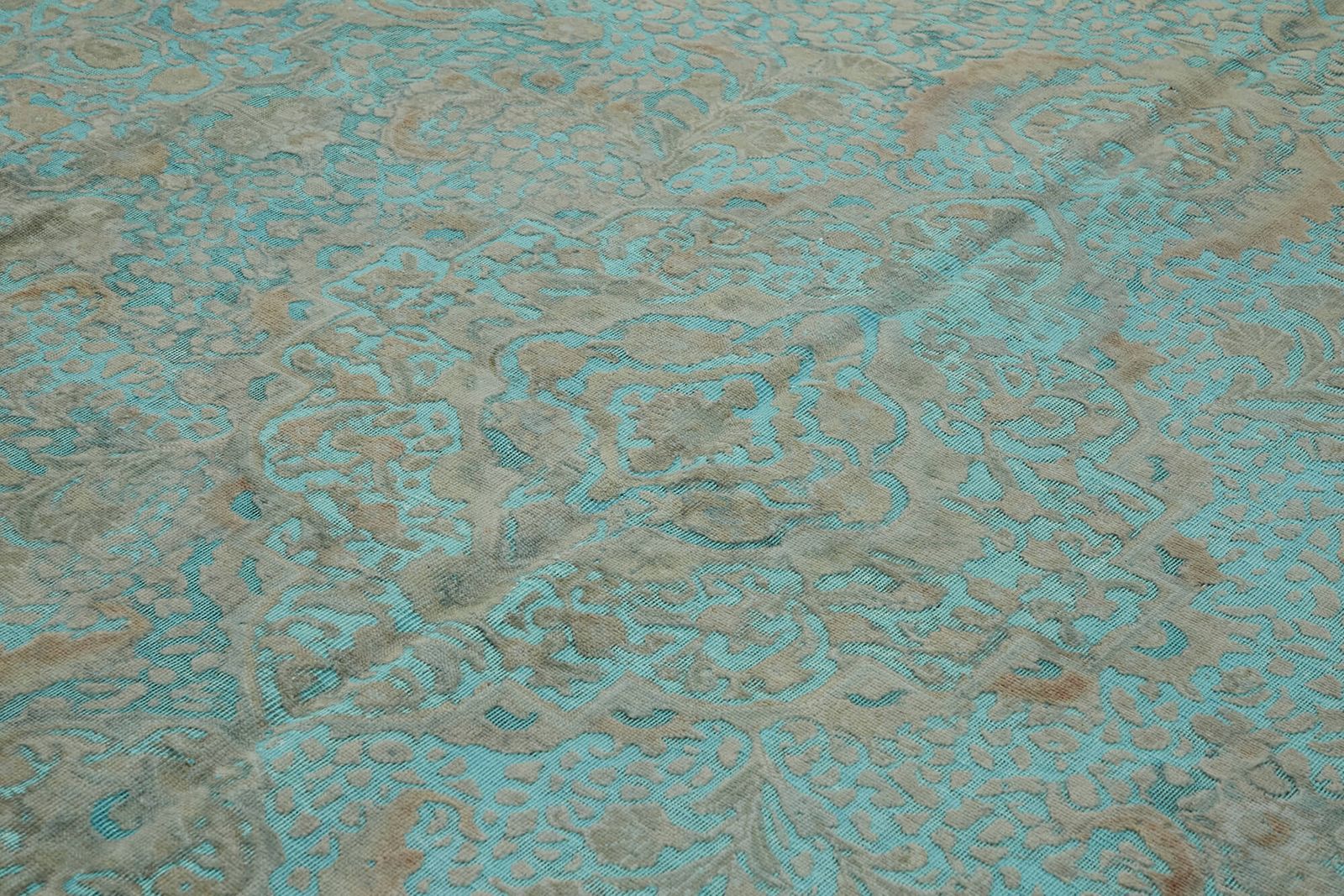 Tapis grande taille turquoise overdyed 10x12 photo 2613.0