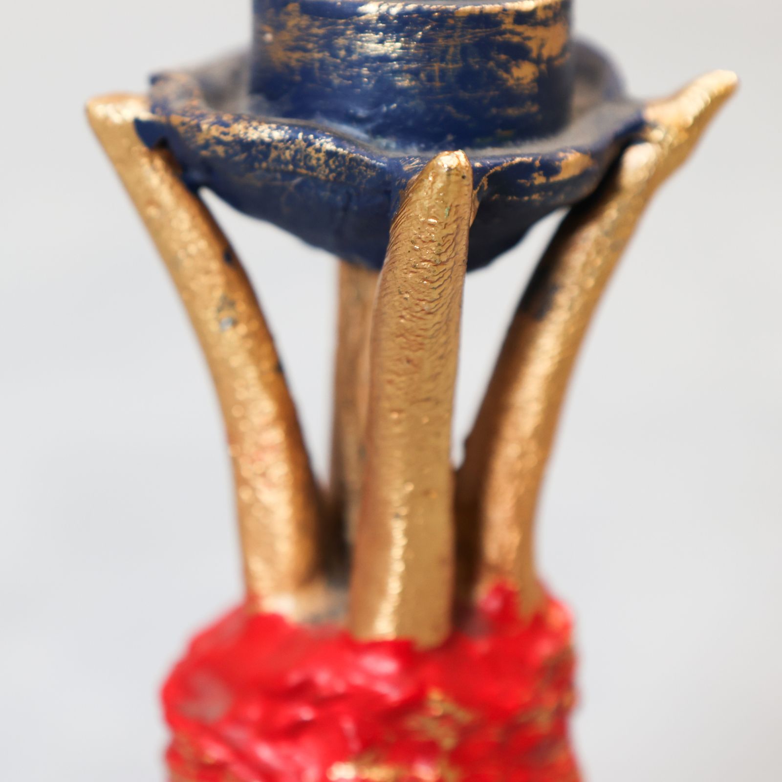 Bougeoir en bronze doré Pierre Casenove pour Fondica, France, années 1990 photo Décoration