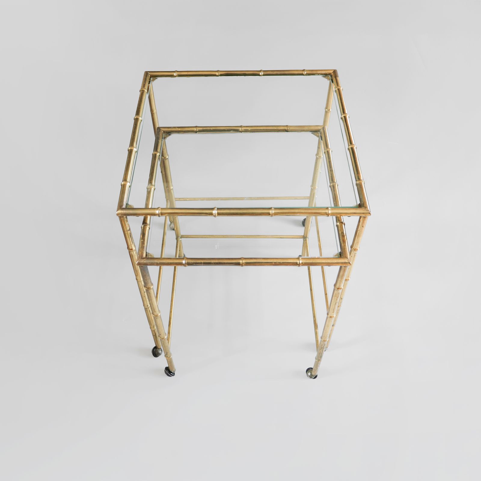 Vintage Bijzettafels Met Faux Bamboe Design