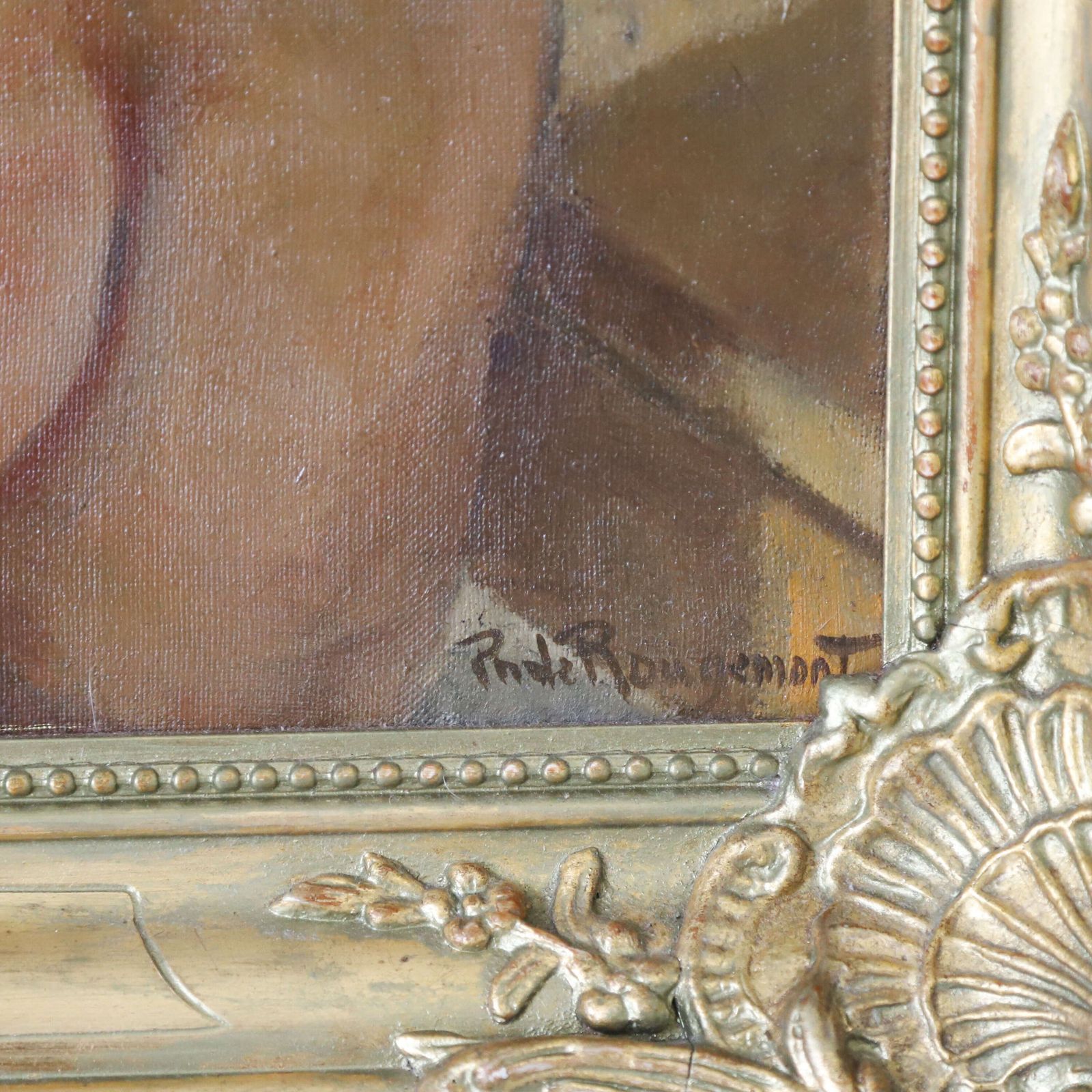 ‘Nude In Mirror’   Oil Painting By Philippe De Rougemont (1891–1965), Sweden 1930s 40s photo 1295.0