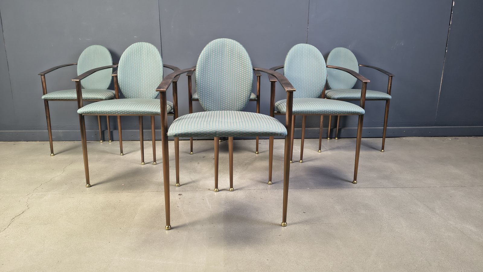 Post Modern Dining Chairs By Belgochrom, Set Of 6   1980s