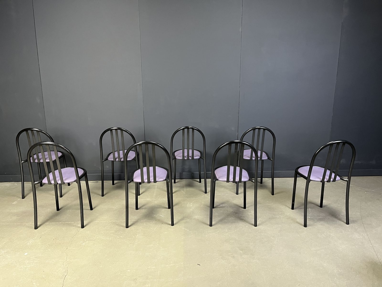 Set Of Nr 222 Chairs By Robert Mallet Stevens, 1980s, Set Of 6 photo furniture