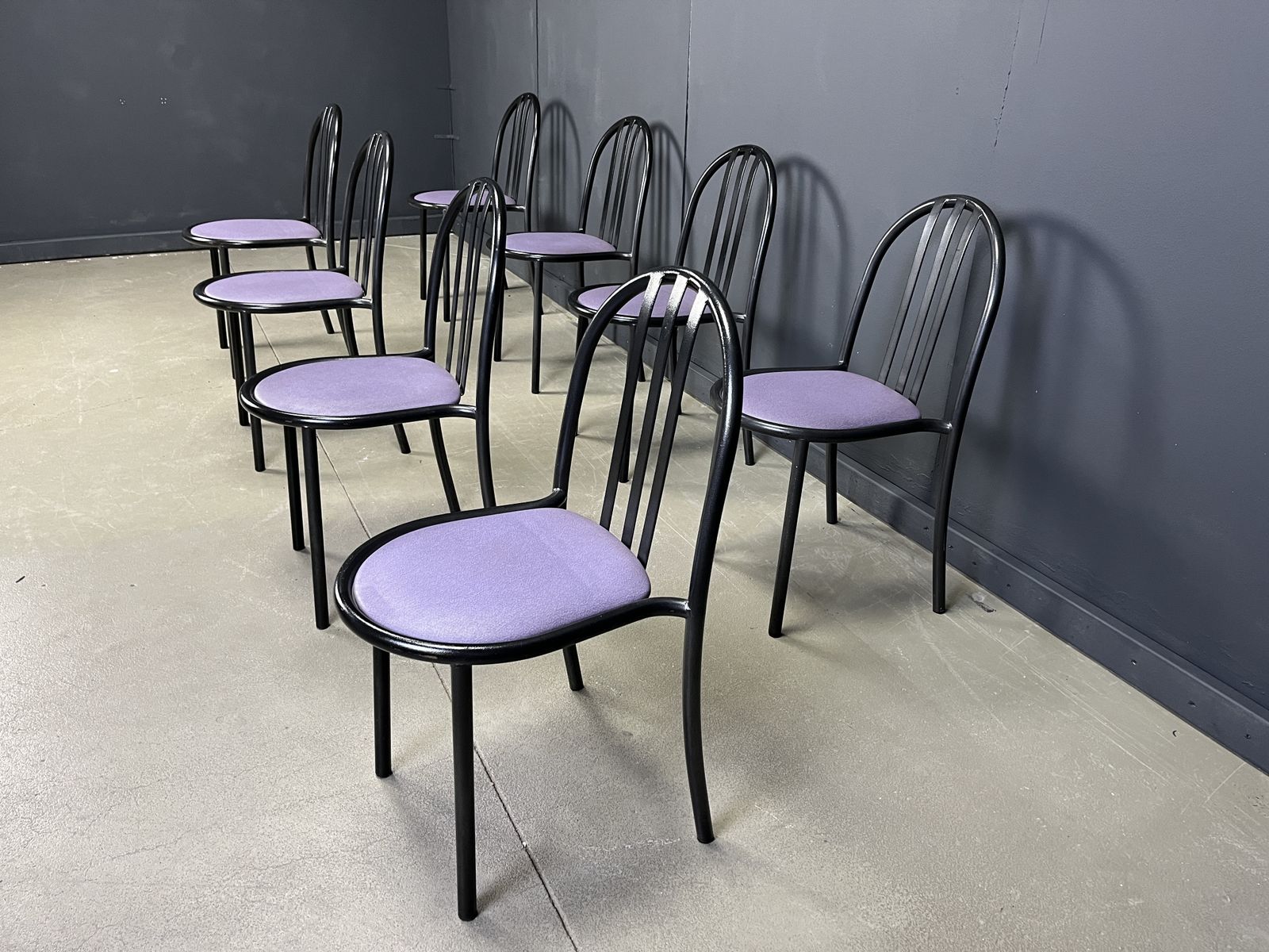 photo for sale Set Of Nr 222 Chairs By Robert Mallet Stevens, 1980s, Set Of 6