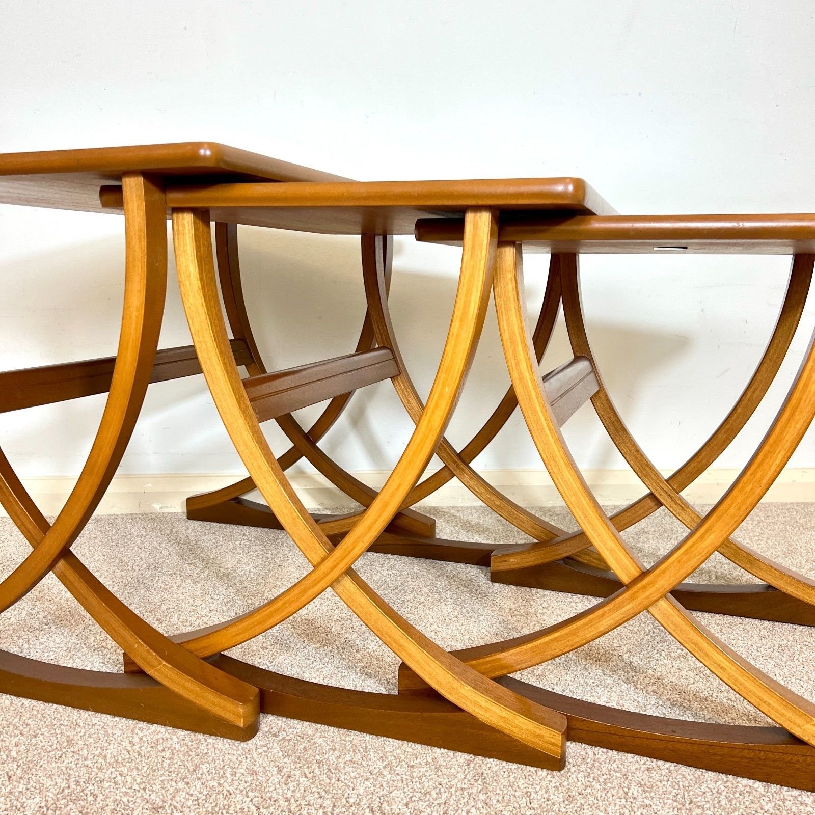 Mid Century Teak Citadel Nest Of Tables By Nathan, Danish Style  Side Tables photo Furniture