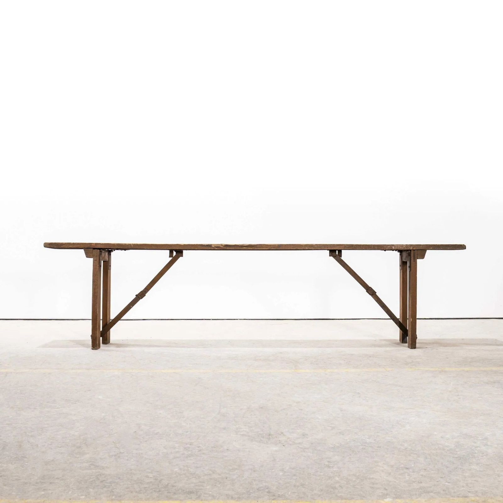 1950’s Brewers Heavy Wooden Benches Chocolate Brown – Single photo furniture