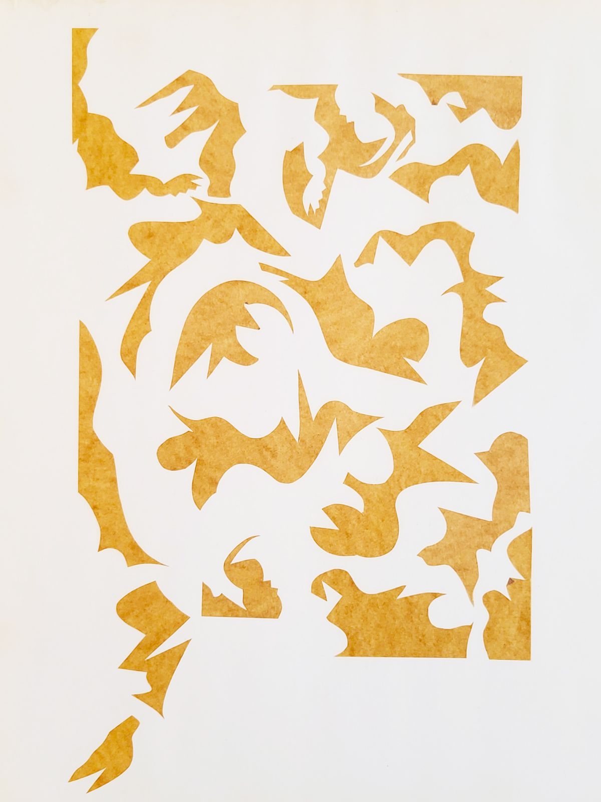 photo for sale Set Of 4 Modernist Collages In The Style Of Matisse, 1950s