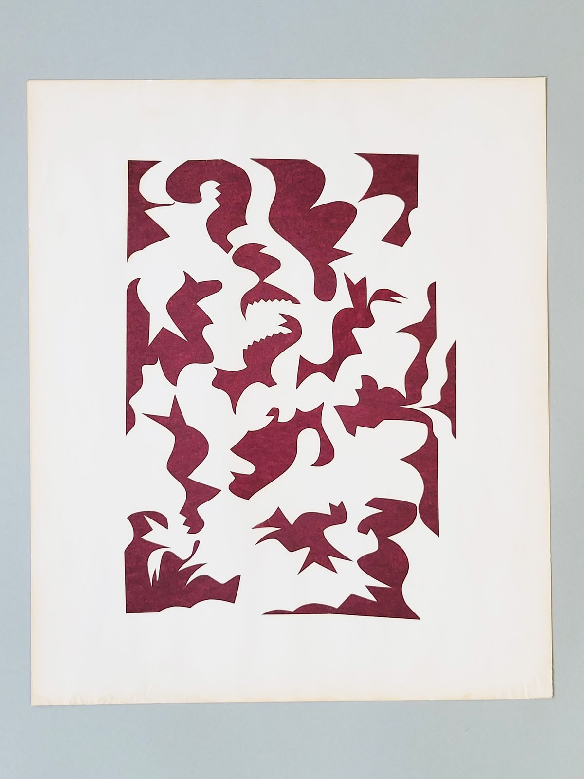 photo vinterior Set Of 4 Modernist Collages In The Style Of Matisse, 1950s
