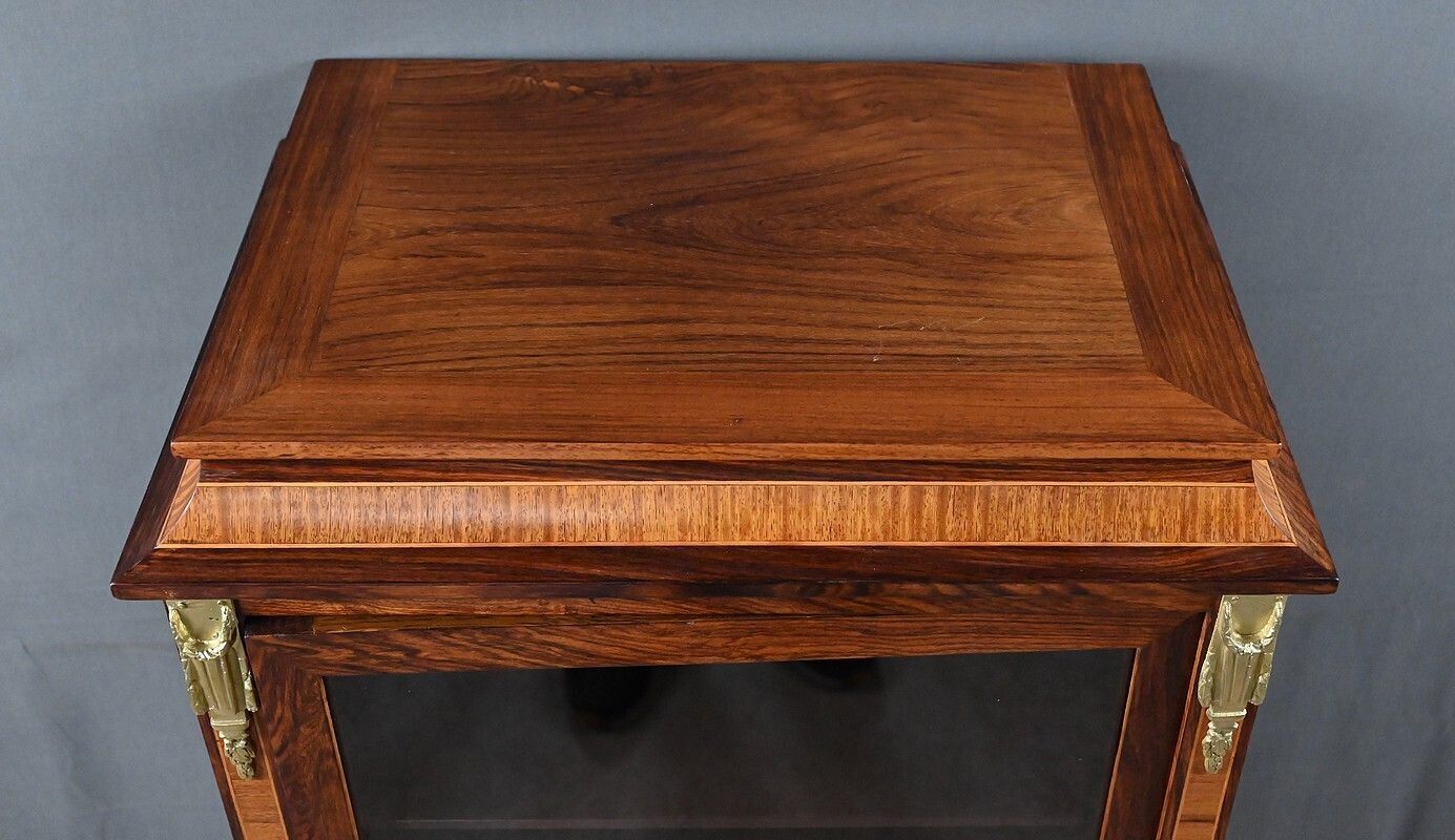 Marquetry Display Cabinet, Louis XVI Style – Early 20th Century photo vinterior