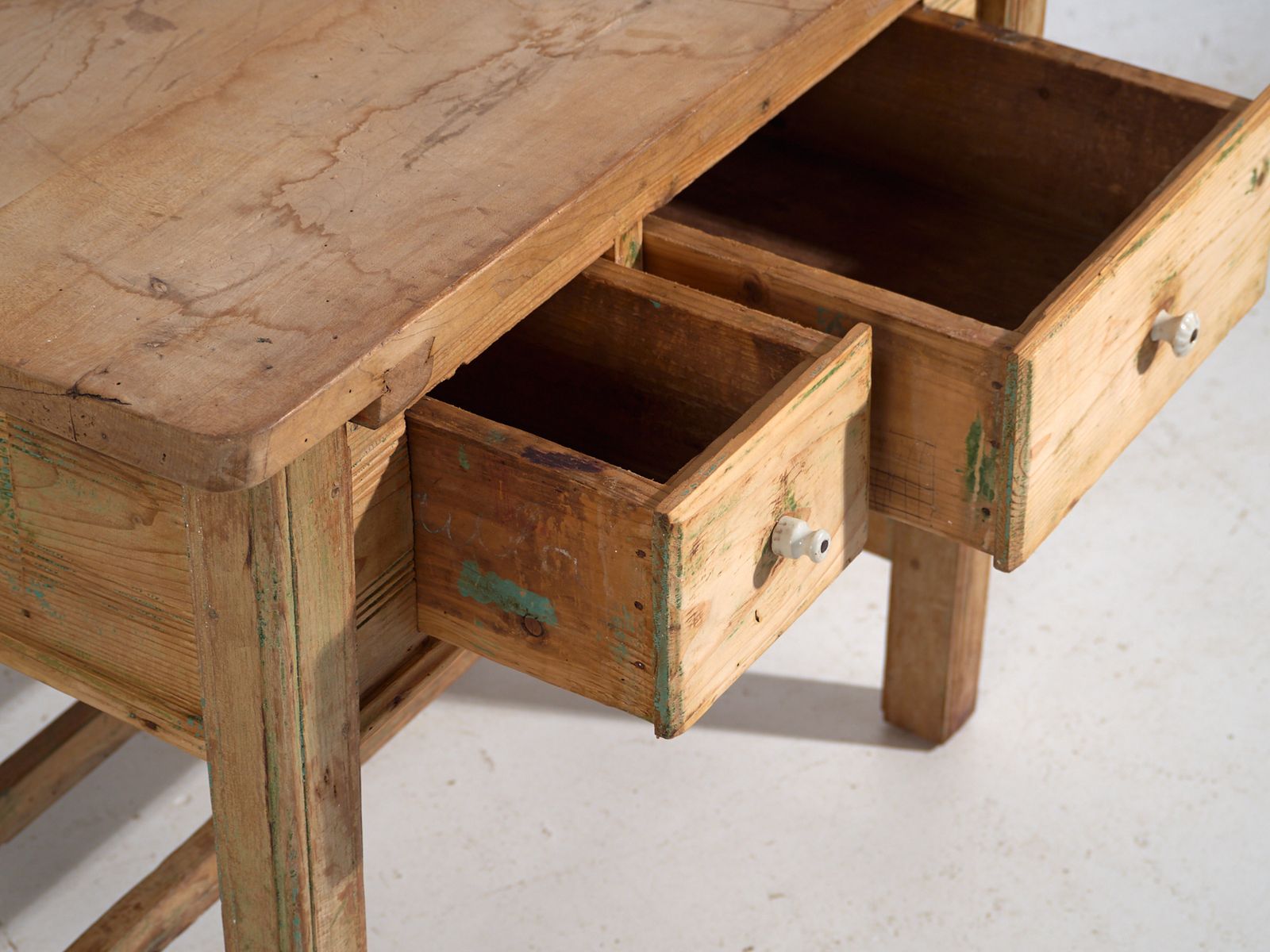 Central European Pine Kitchen Table With Two Drawers – Tyrol, Circa 1910 photo 702.0
