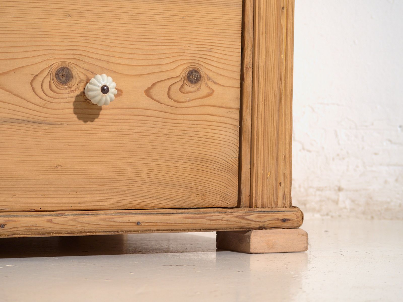 Tall Central European Chest Of Four Drawers In Washed Pine – Central Europe, Circa 1900 photo furniture