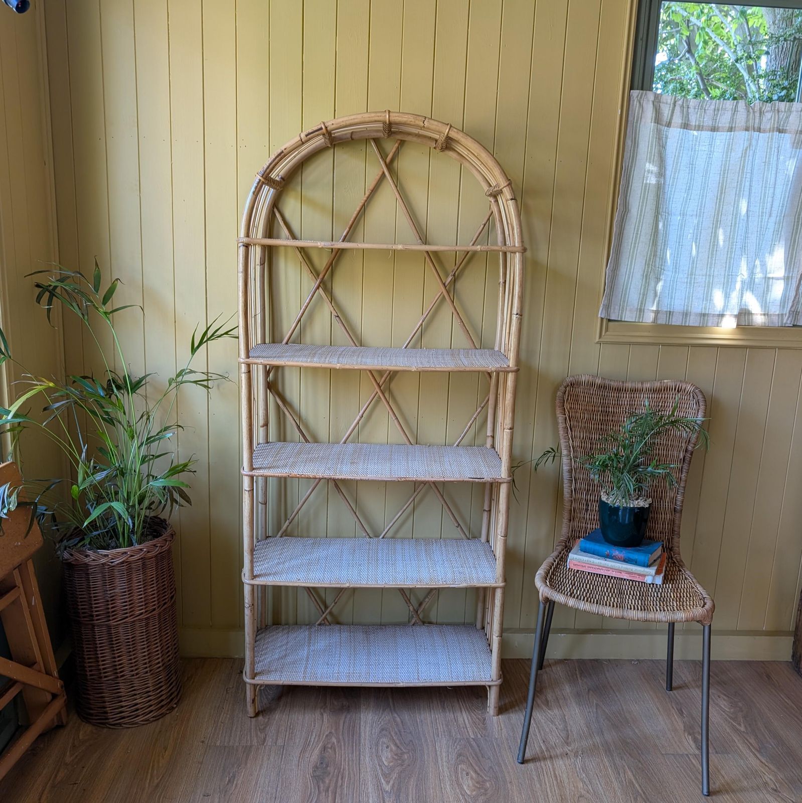Mid Century Bamboo And Rattan Shelves photo Furniture