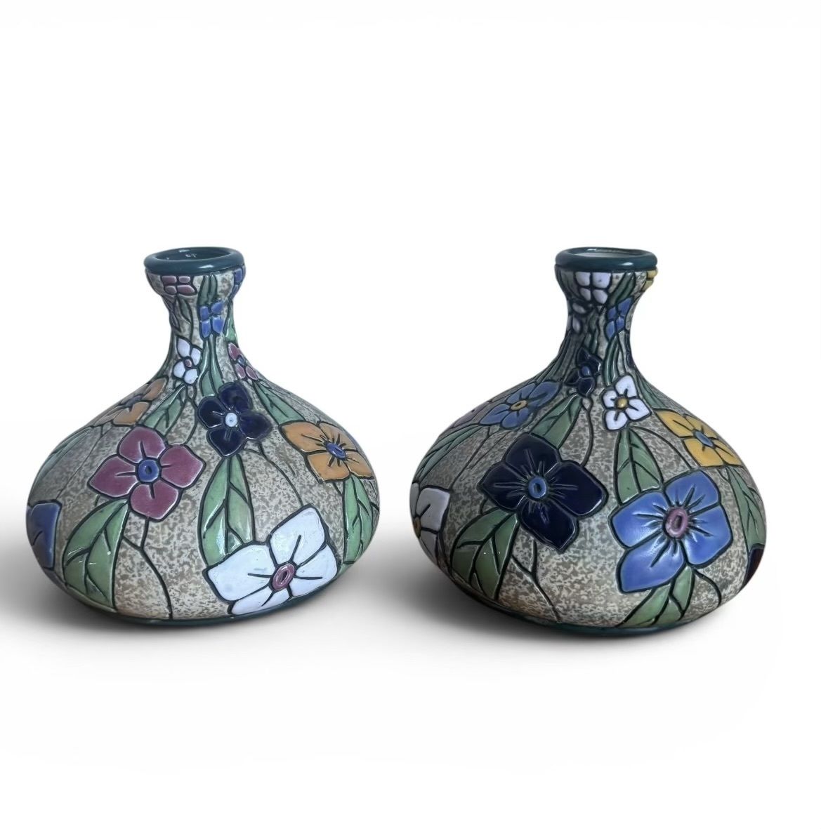 photo furniture A Pair Of Amphora Porcelain Flower Vases, Austria, C.1920