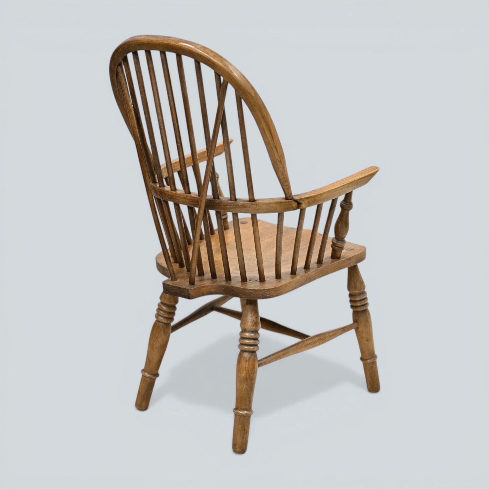 Stick Back Windsor Chair Elm And Beech Antique Bow Back Carver Free Uk Delivery* photo vinterior