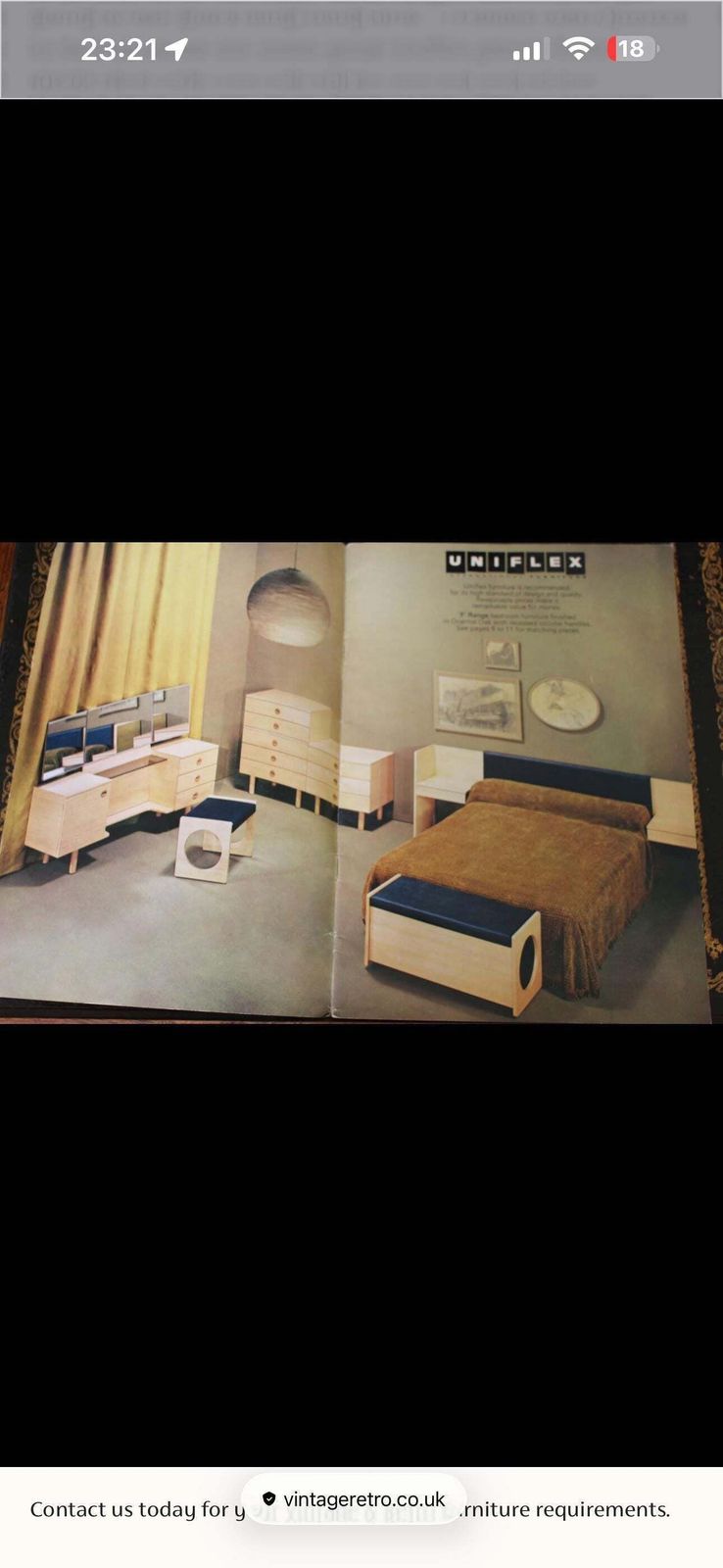 Mid Century Uniflex “F Range” Teak Dressing Table, C.1960s (With Original Advert) photo for sale