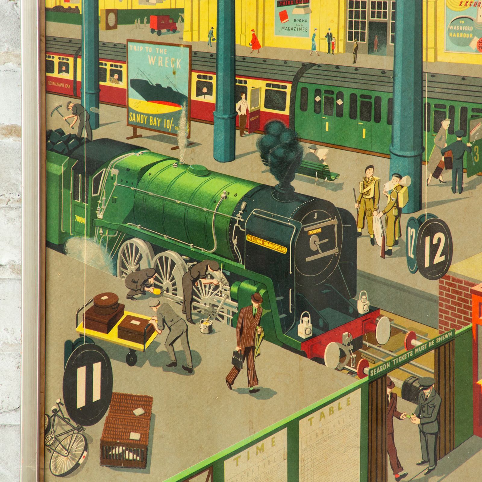 Large, General Service English Wall Pictures Poster   Station Scene photo Art