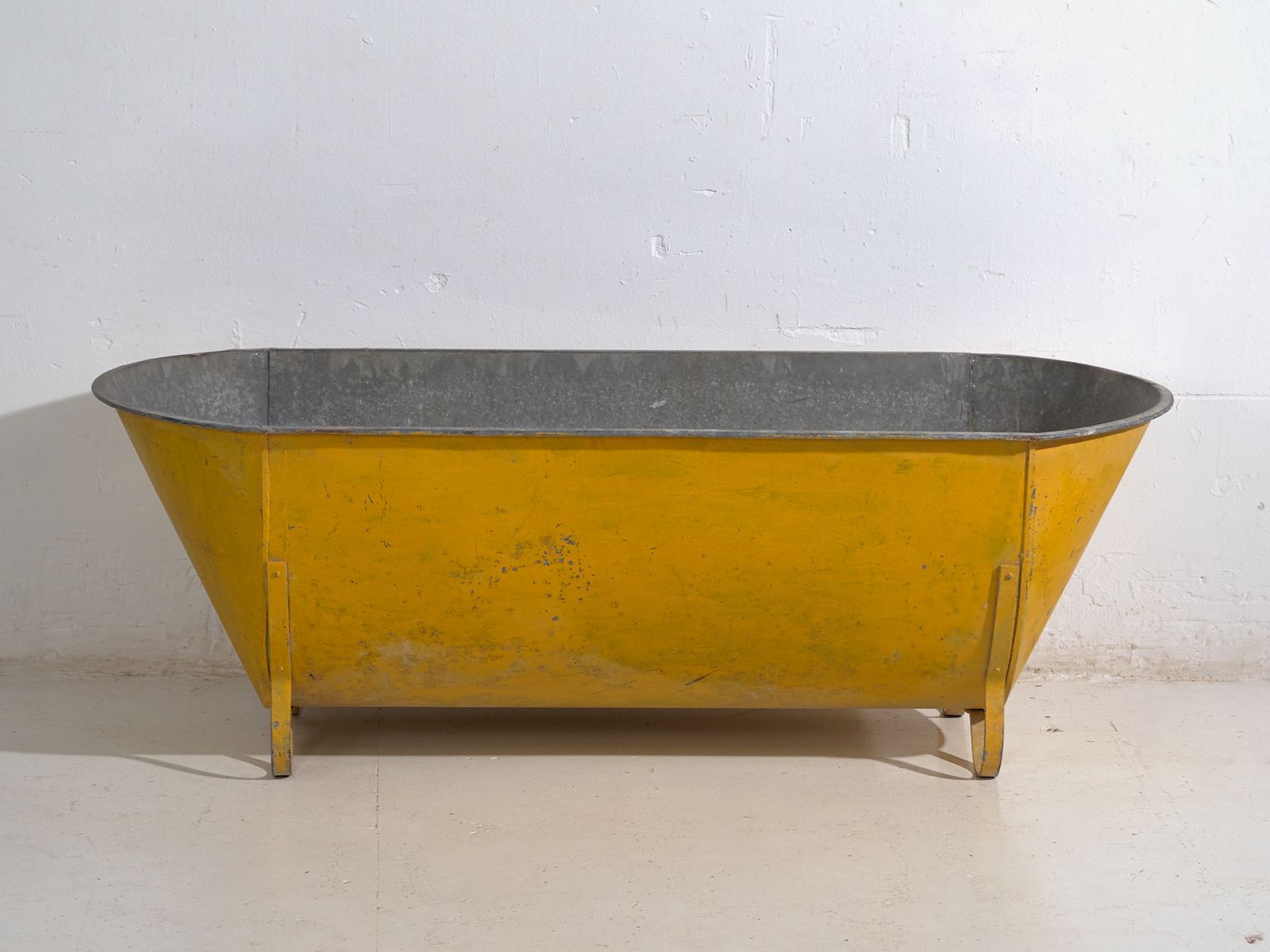 Rustic Galvanized Metal Container For Garden Or Storage – Central Europe, Circa 1910 photo Garden Decor
