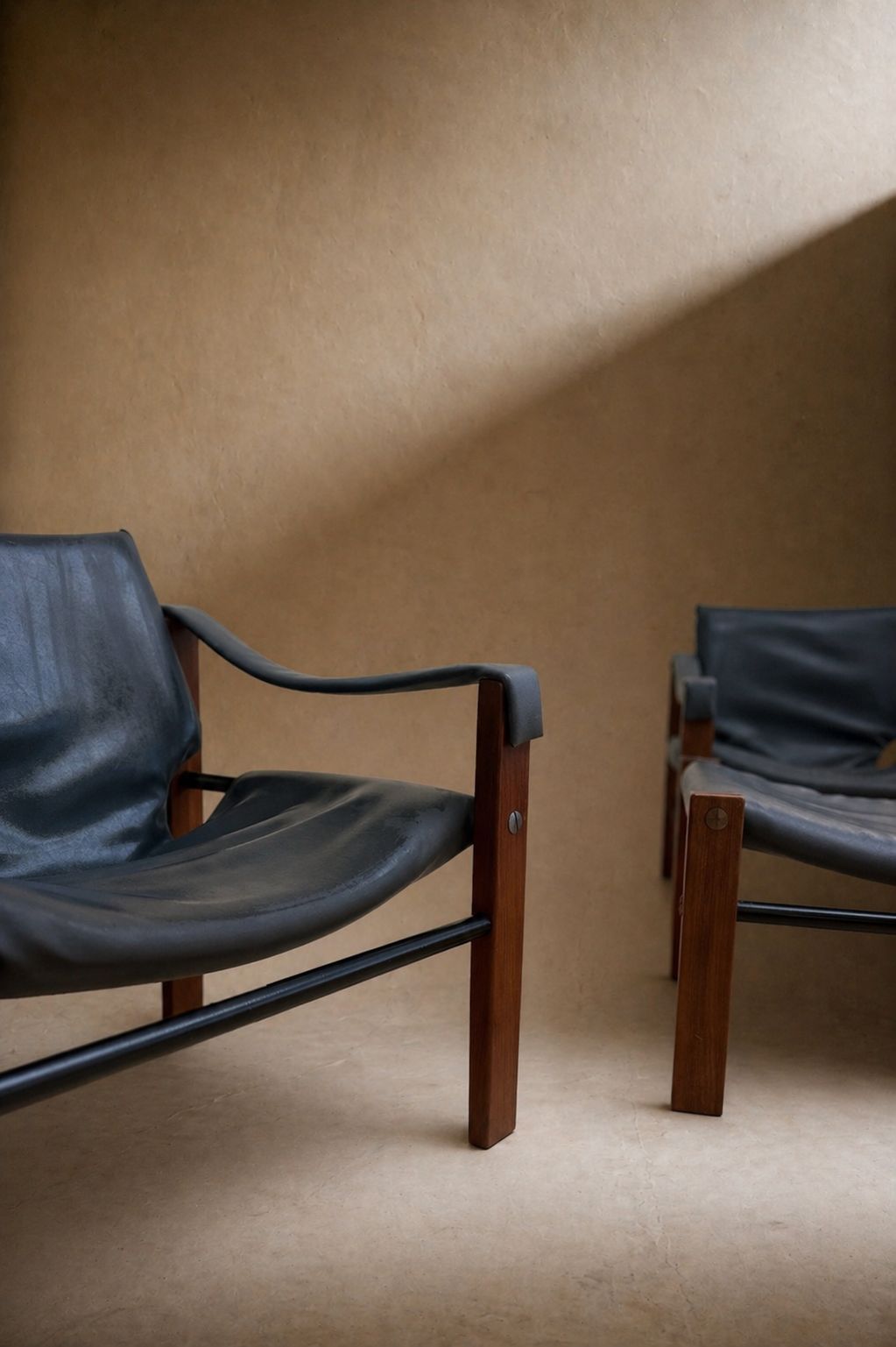 Set Of Three Maurice Burke For Arkana Safari Lounge Chairs And Ottoman photo Furniture