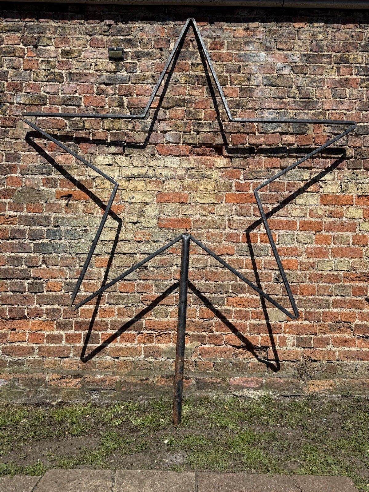 Xl Black Metal Star Garden Stake Display Sculpture Christmas Wedding Decor photo furniture