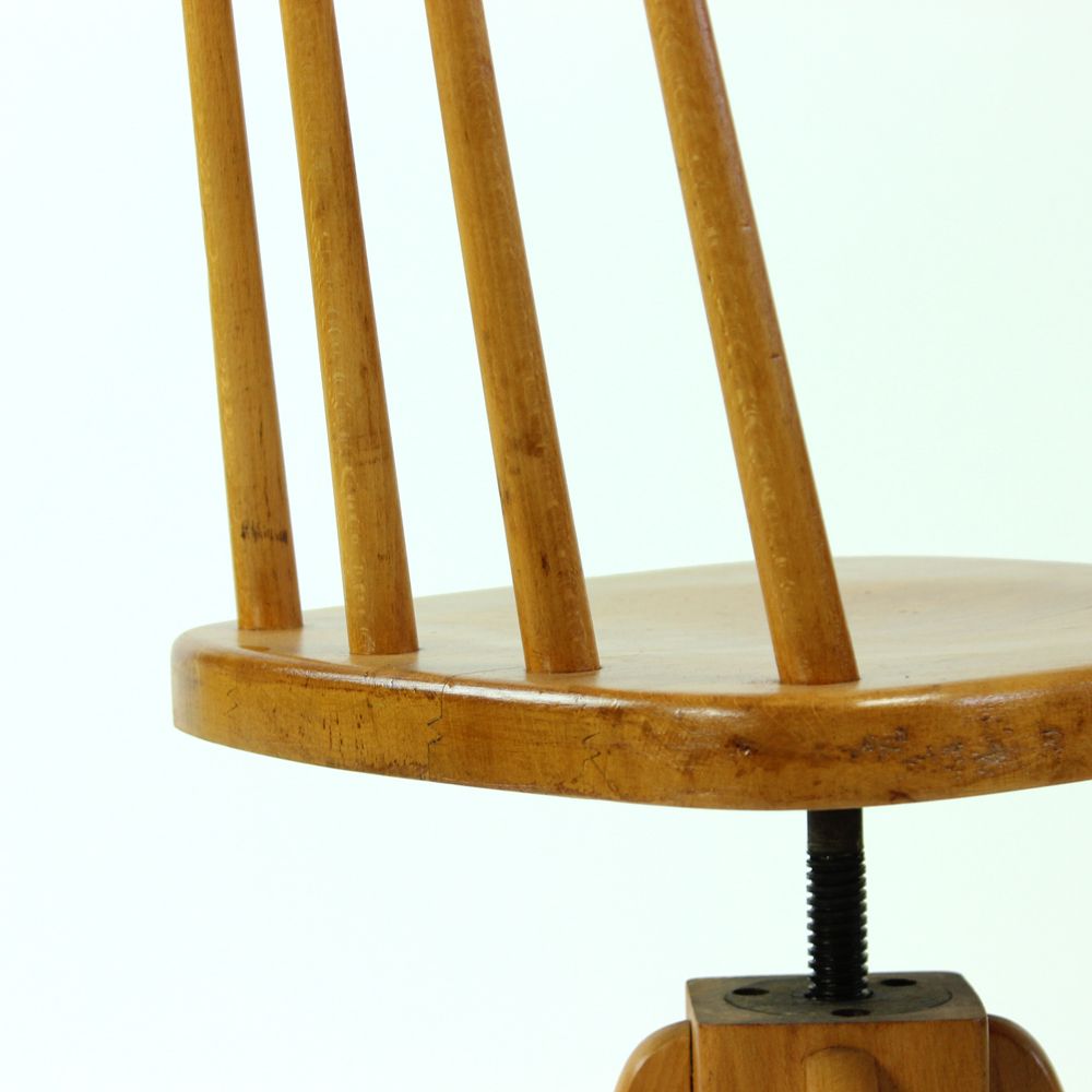 Set Of 4 Swivel Piano Stools, Czechoslovakia 1960s photo for sale