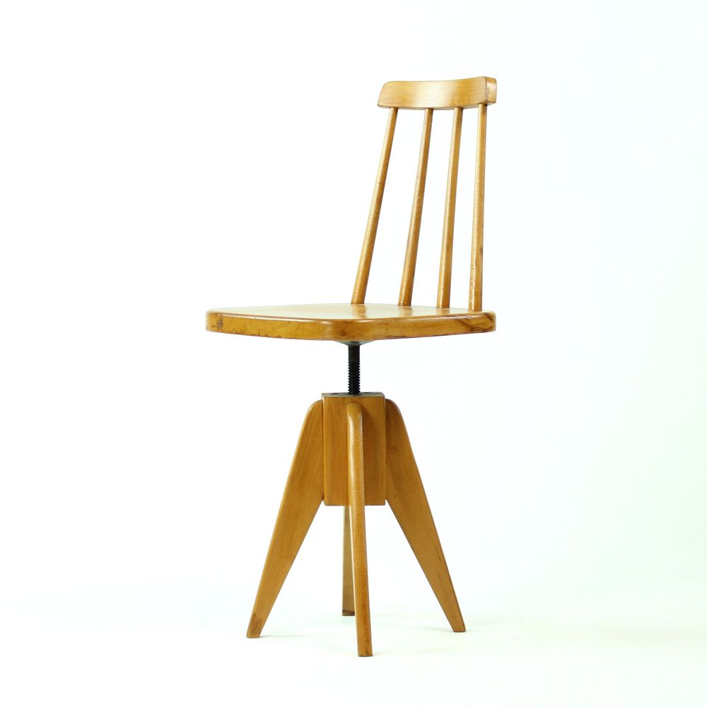 Set Of 4 Swivel Piano Stools, Czechoslovakia 1960s photo vinterior