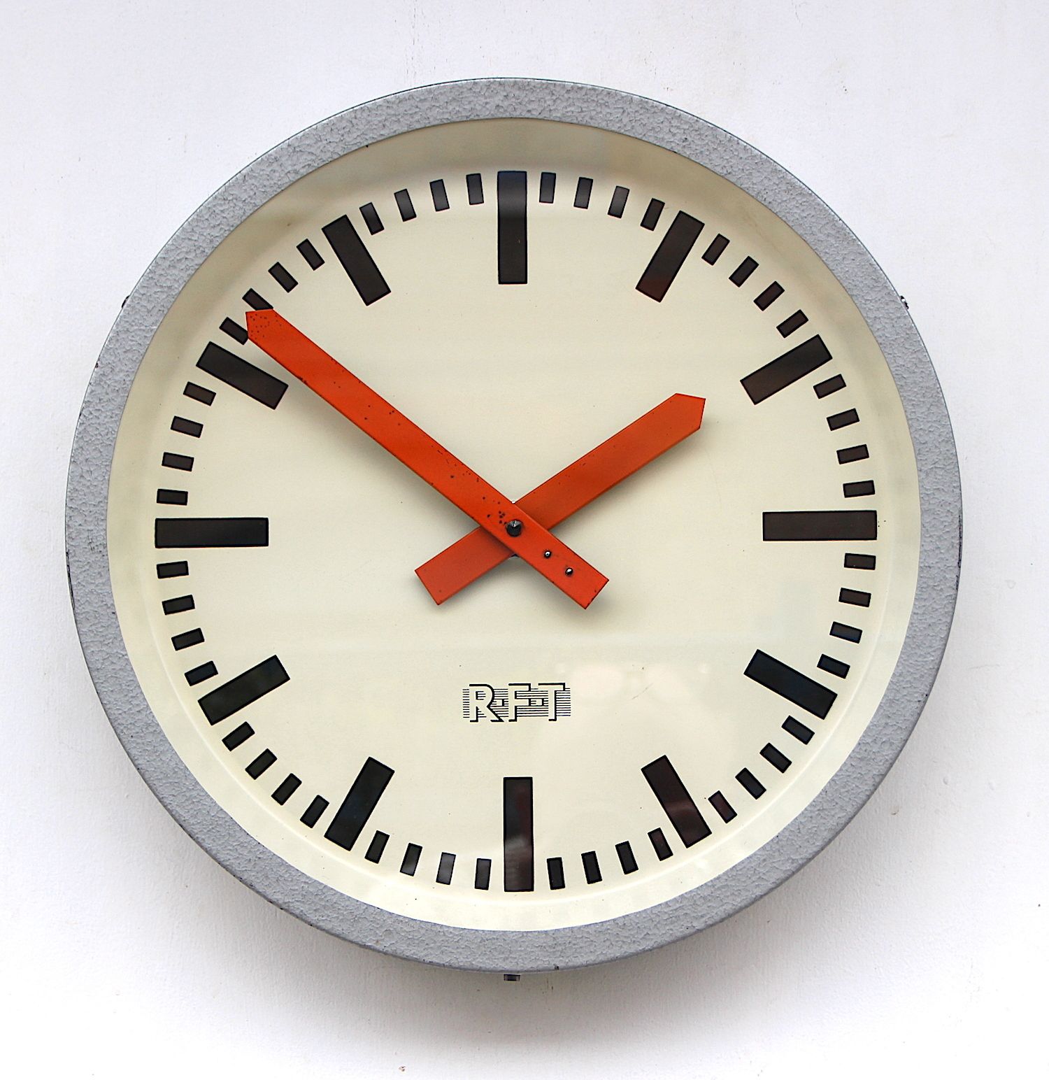 Dated 1968 East German Vintage Factory Wall Clock. Fully Guaranteed. London Timepiece