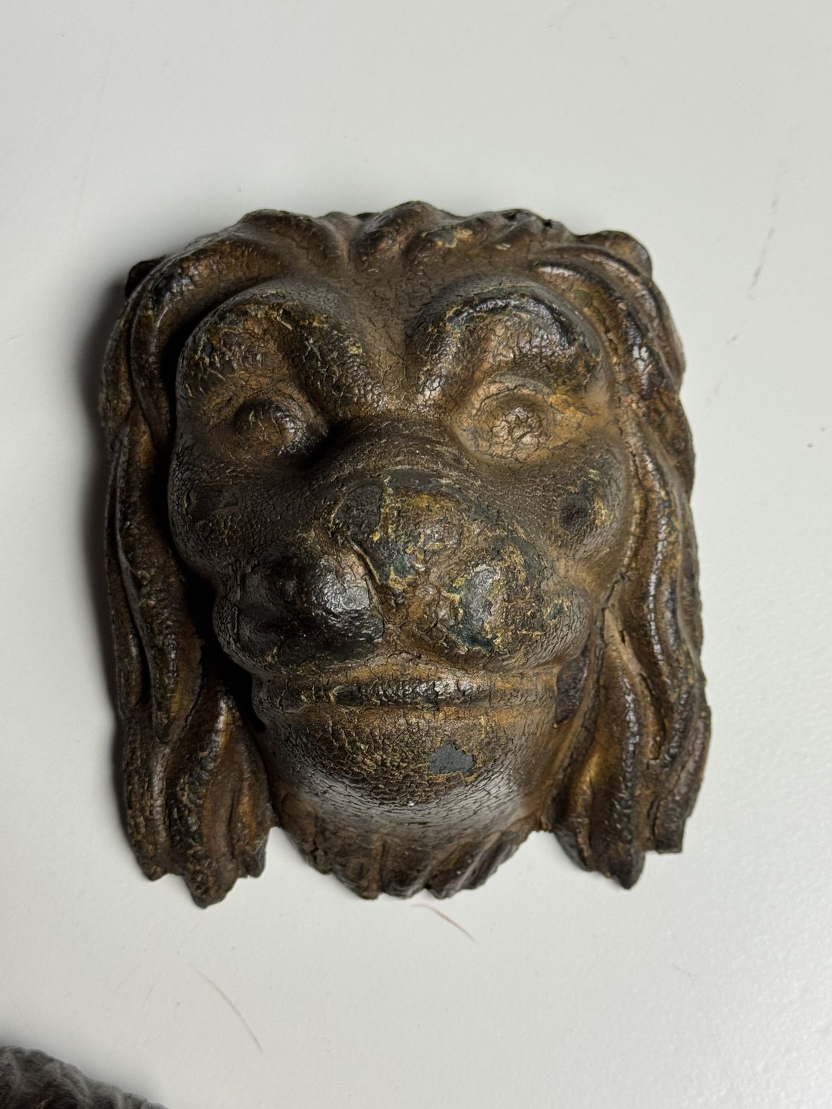 Set Of 3 Cast Iron Lion Heads, 1800s photo buy