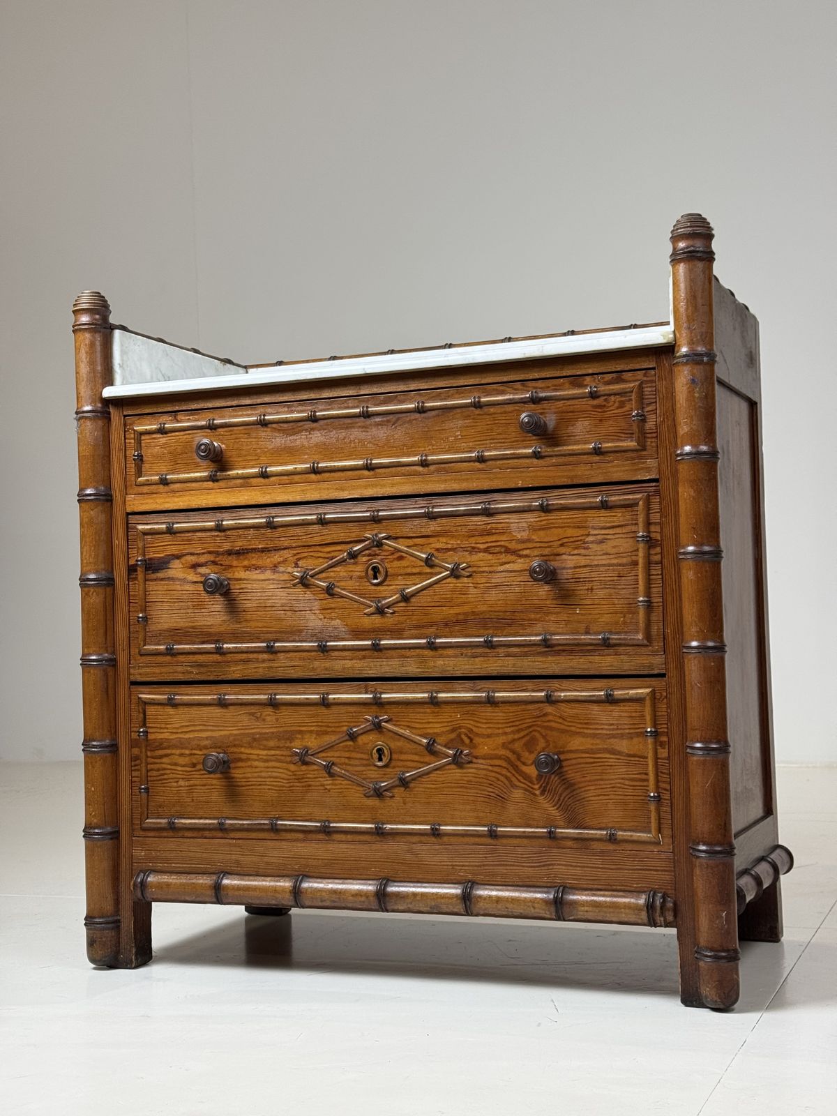 Faux Bamboo Chest Of Drawers 1900 photo furniture