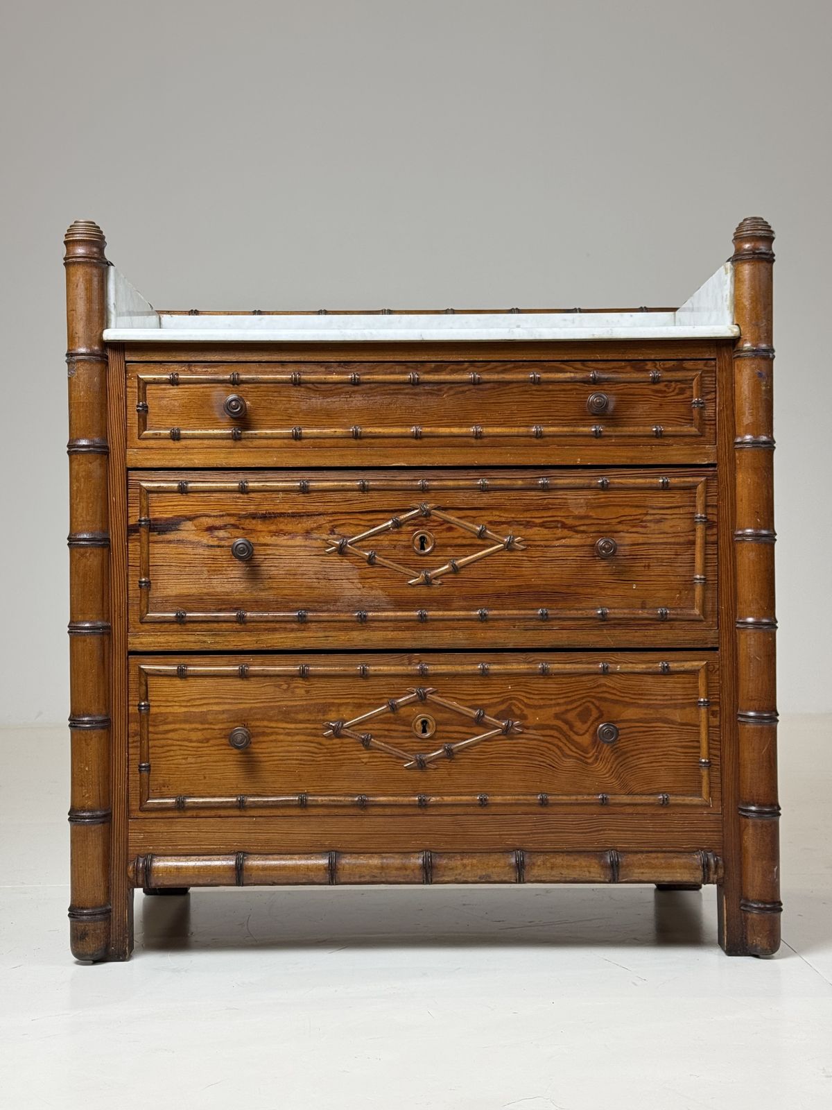 Faux Bamboo Chest Of Drawers 1900 photo for sale