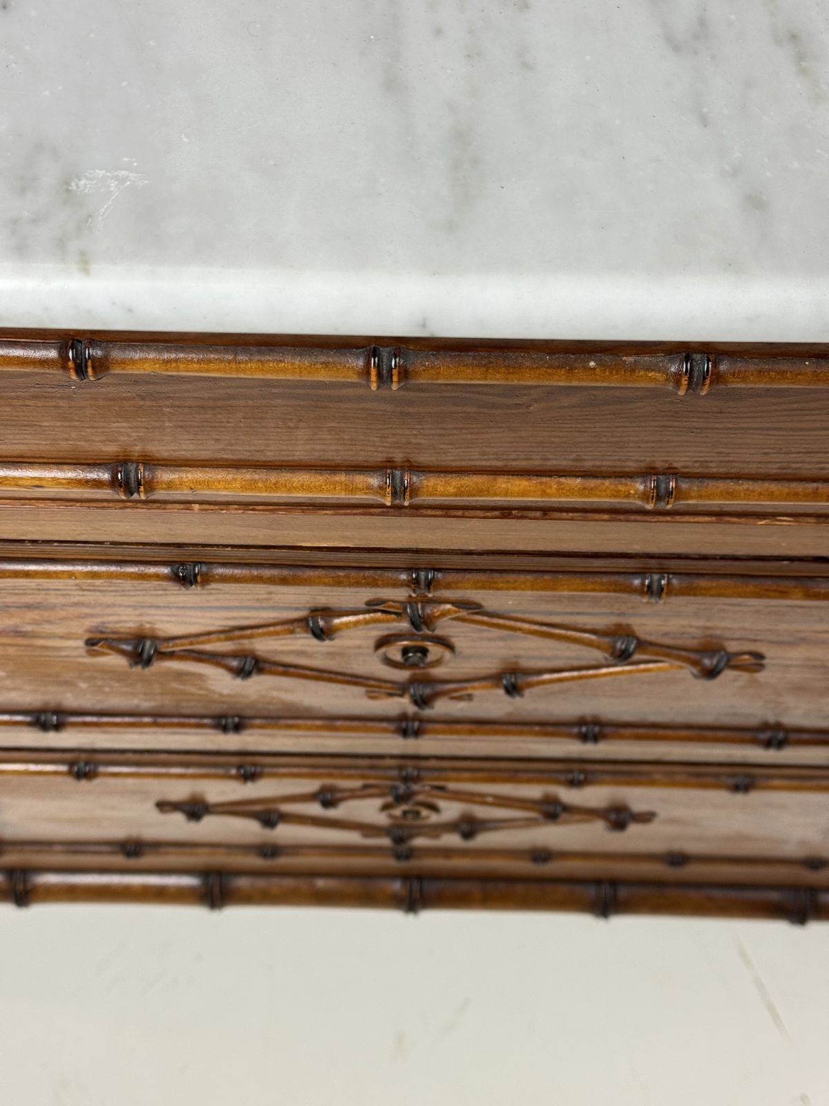 Faux Bamboo Chest Of Drawers 1900 photo vintage