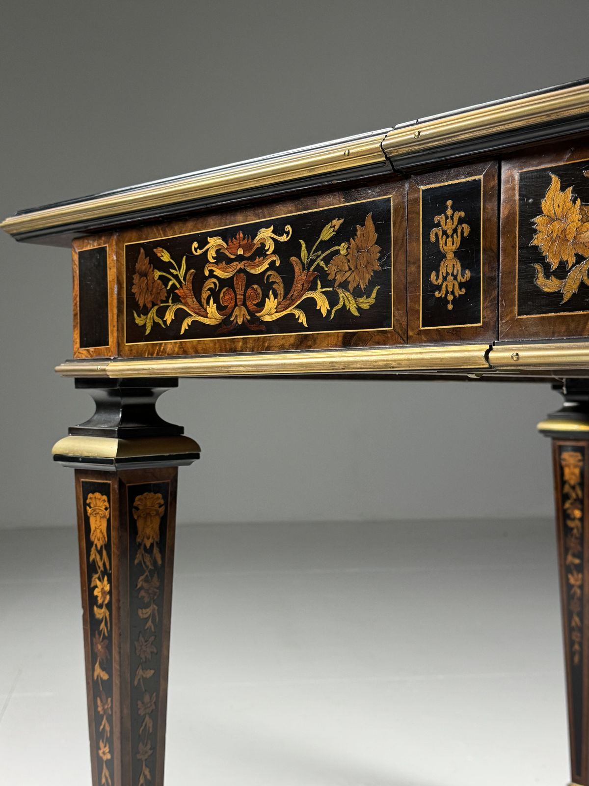 photo furniture French 19th Century Marquetry Gaming Table
