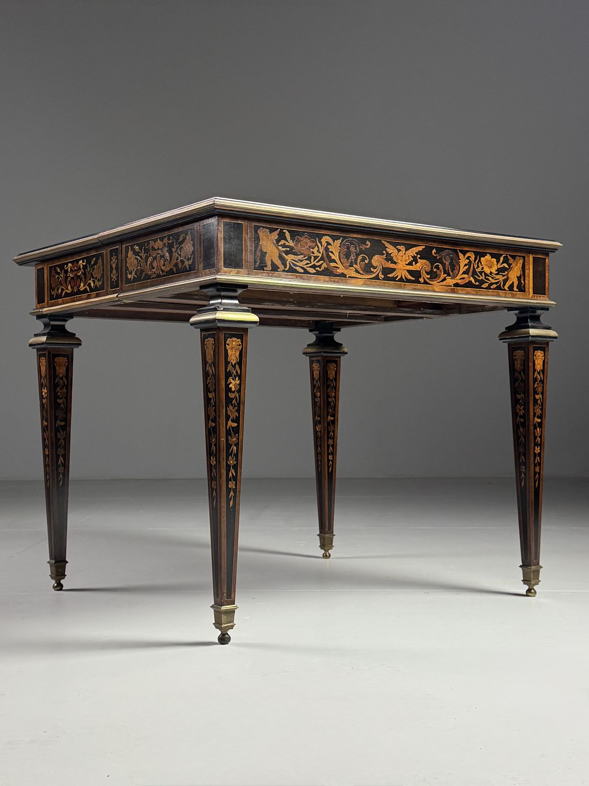 Furniture French 19th Century Marquetry Gaming Table photo