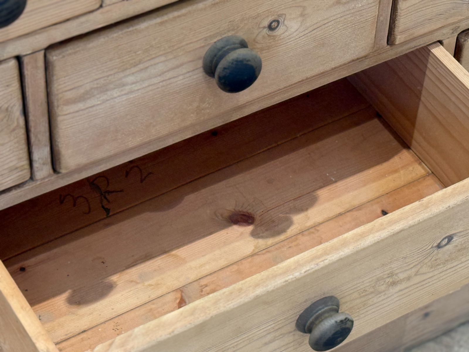 Pine Chest Of Drawers – 13 Drawer Stripped Antique Storage photo for sale