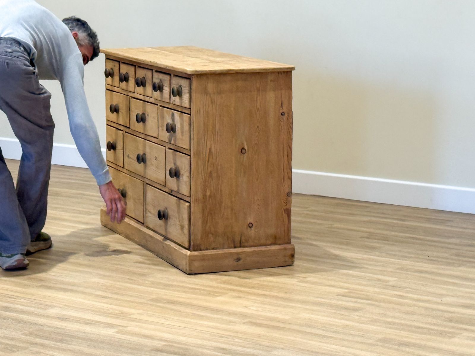 photo buy Pine Chest Of Drawers – 13 Drawer Stripped Antique Storage