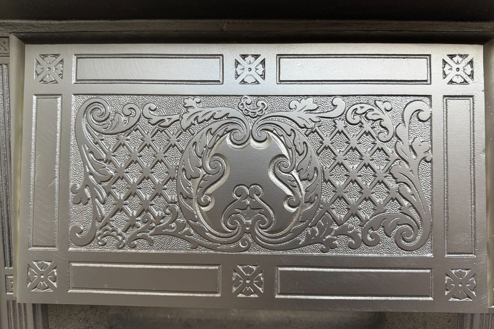 Fireplace Grate Antique Victorian 19th Century Black Cast Iron 1897 1901 photo buy