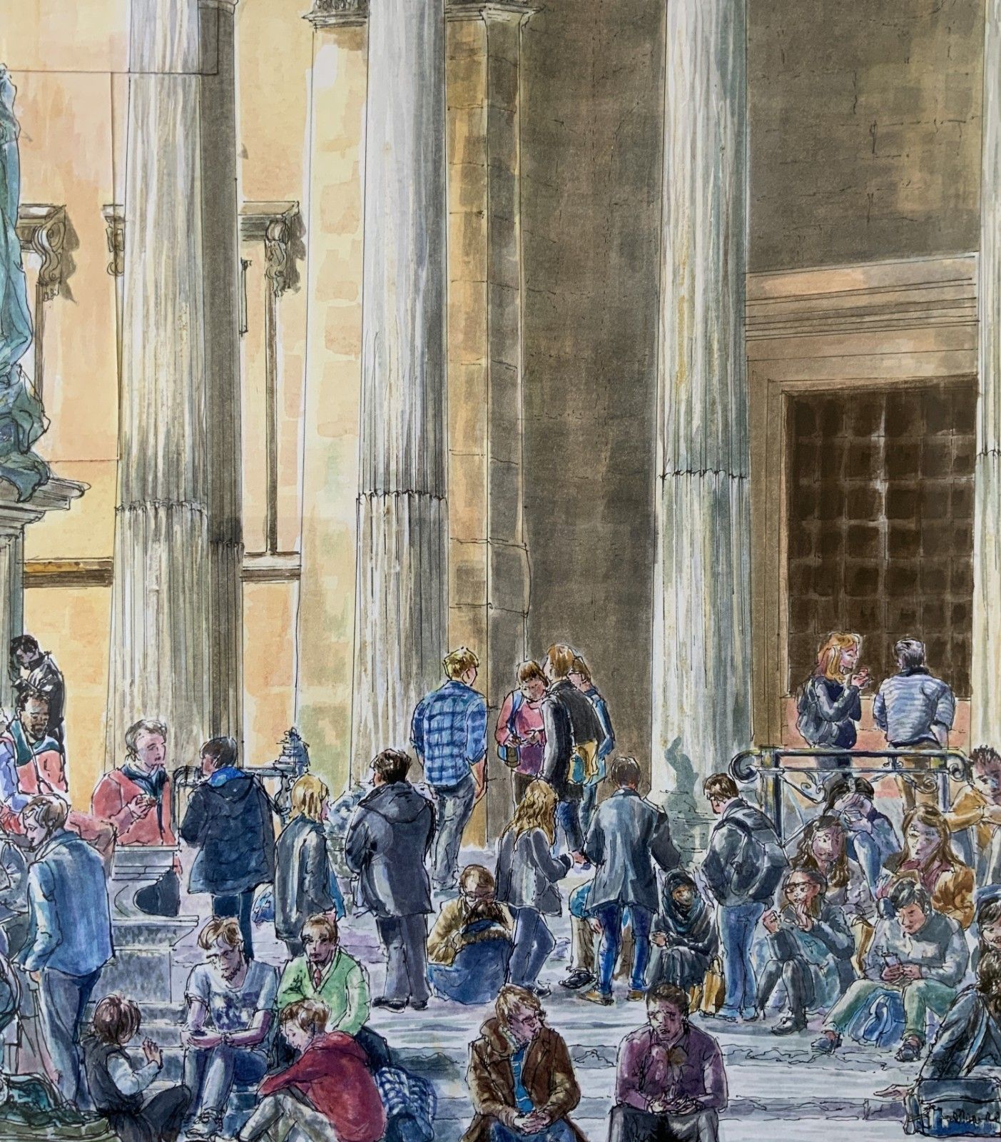 Bristol University Architectural Watercolour Painting Contemporary Maureen Glynn photo 325.0