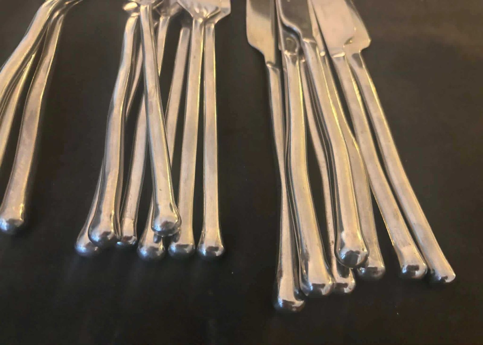 Home Decor French Twisted Flatware Set For 7, Brutalist Medieval Style photo
