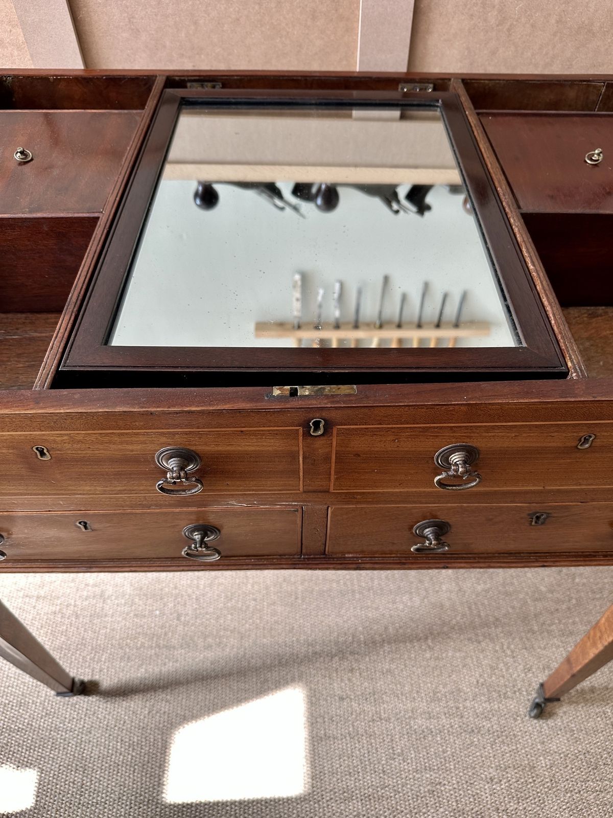 Late Georgian Mahogany Gentleman’s Dressing Table photo buy