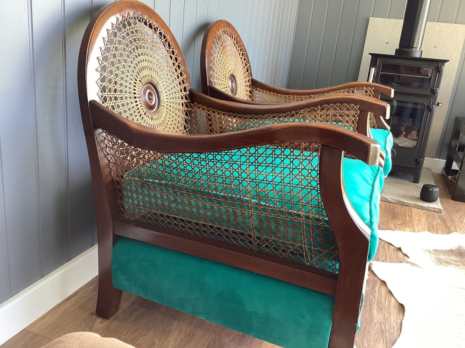 Pair Of Art Deco Bergere Chairs. photo 1950.0
