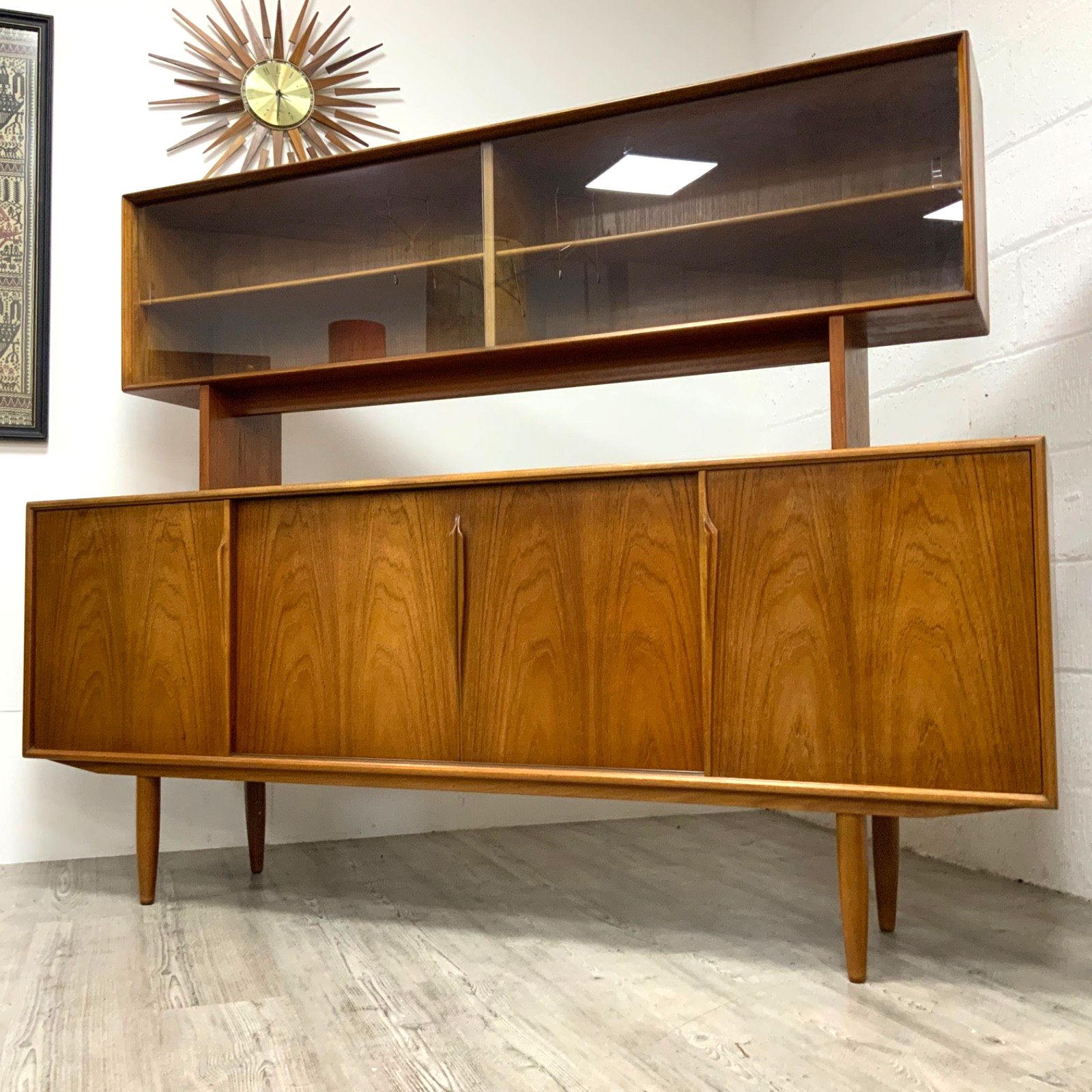 Danish Teak Axel Christensen Sideboard With Hutch By Gunni Omann For Aco Mobler photo buy