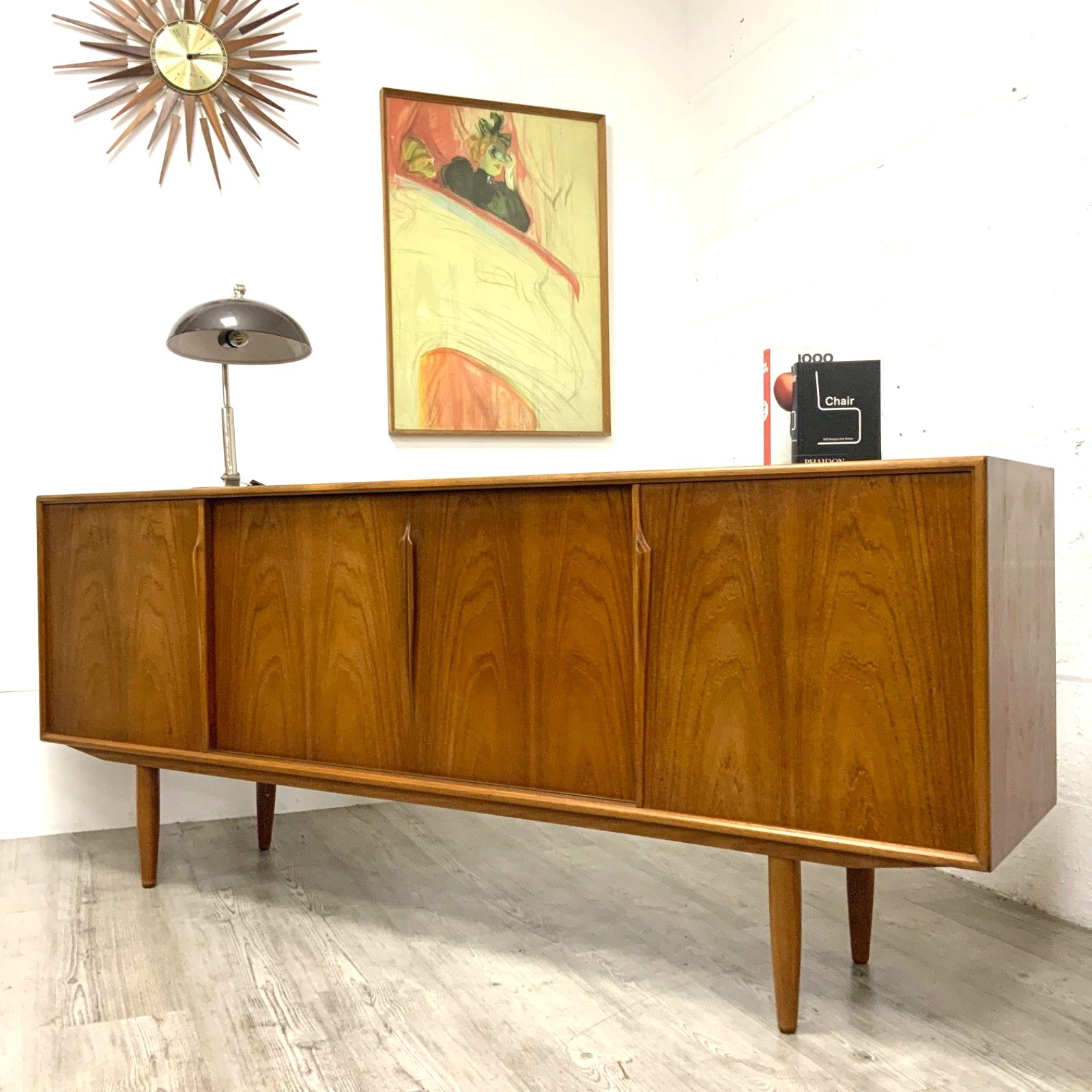 Danish Teak Axel Christensen Sideboard With Hutch By Gunni Omann For Aco Mobler photo vintage