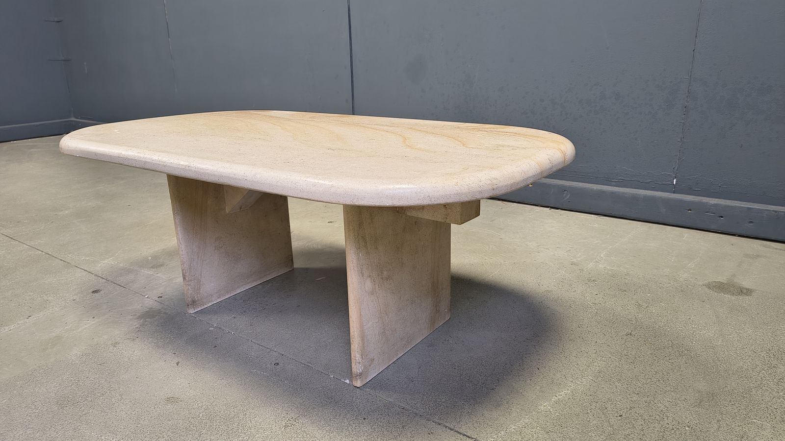 Vintage Italian Travertine Coffee Table, 1970s photo 650.0
