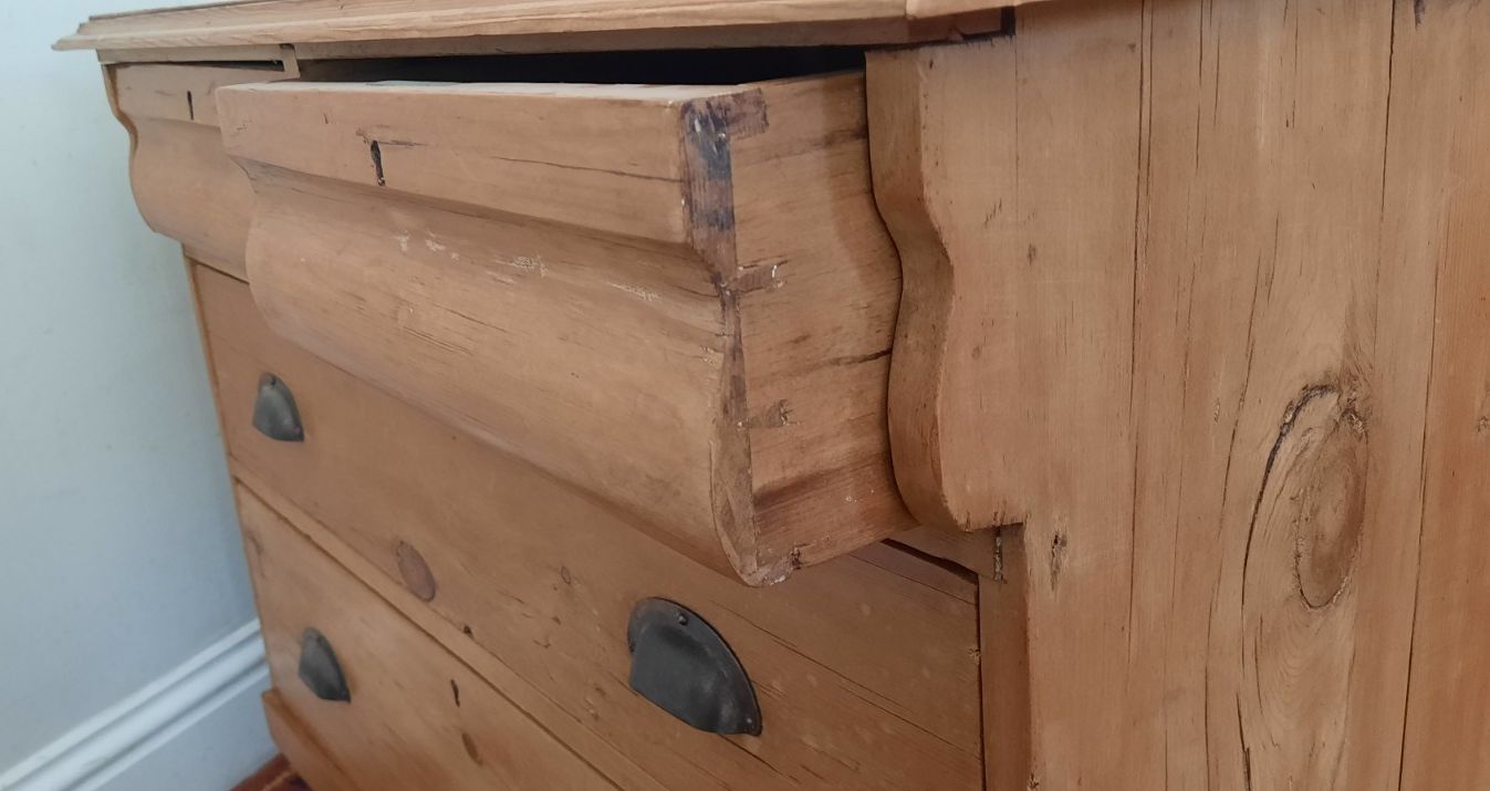 Vintage Antique Pine Victorian Two Over Two Chest Of Drawers photo vintage