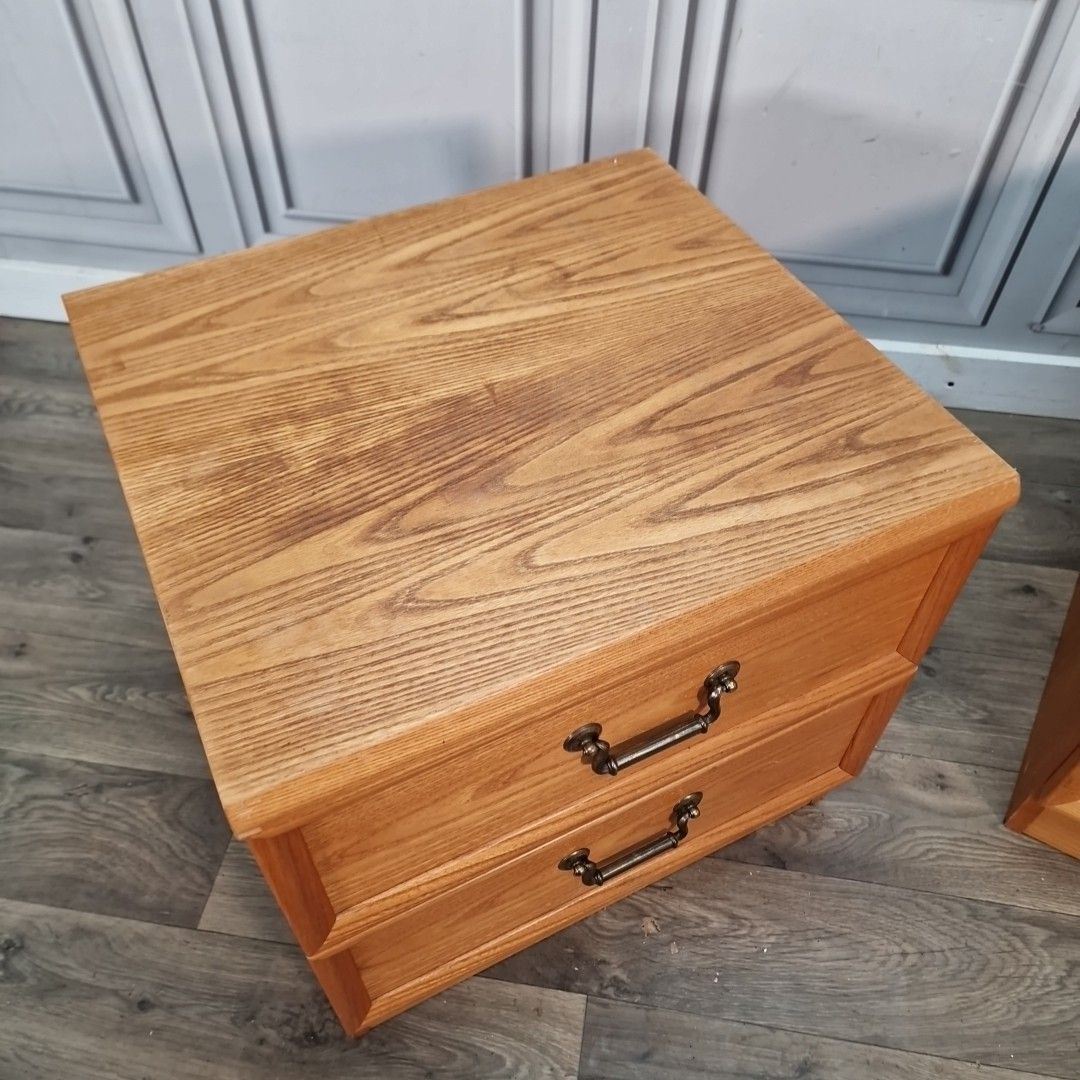 G Plan Bedside Tables Pair Albany Teak Two Drawer Cabinets Retro Vintage Mcm photo 240.0