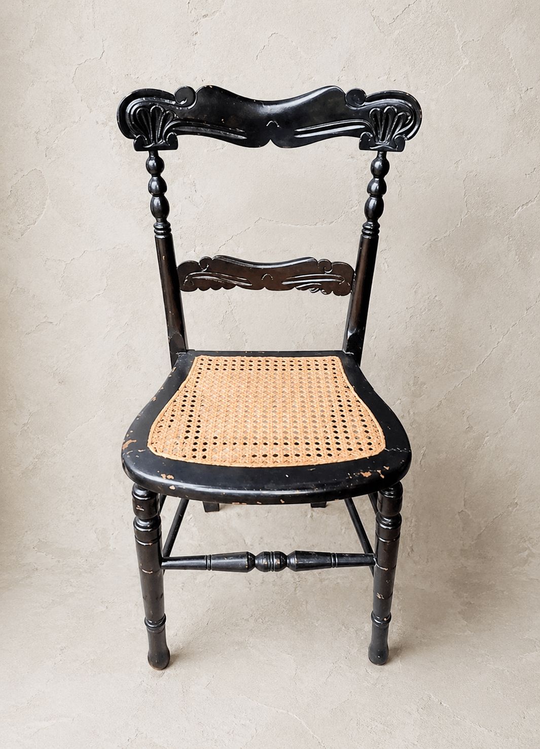 Late 19th Century Ebonised Dining Chair With Cane Seat photo Furniture