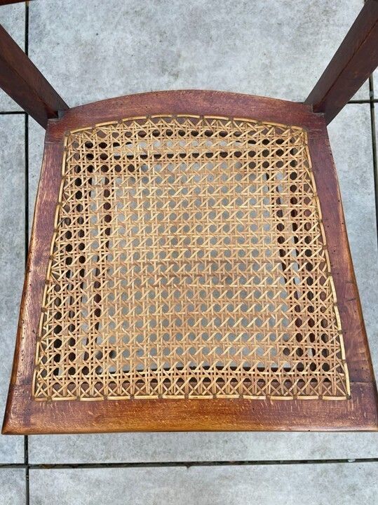 Antique Occasional Chair With Cane Seat photo furniture