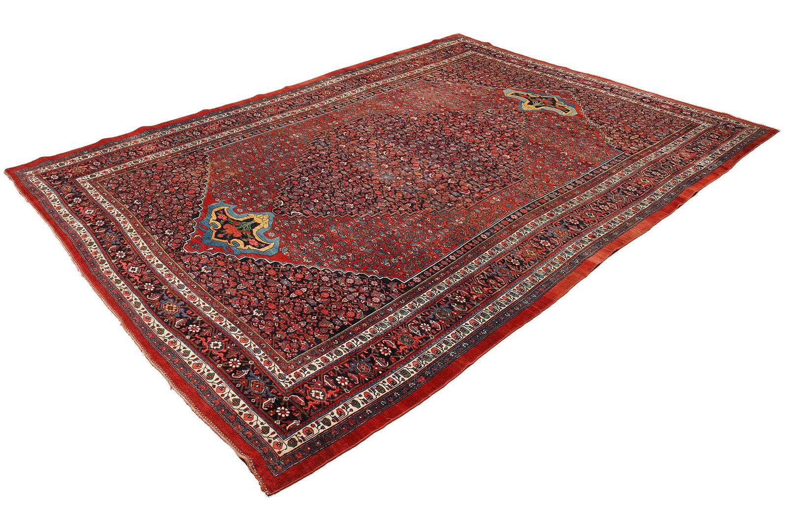 Antique Bijar Rug, 1890, 467 × 335 Cm, Deep Red And Navy photo furniture